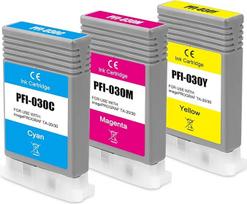 Yongairuink PFI-030 PFI030 suderinama PFI 030 rašalo kasetė CAN imagePROGRAF TA20 TA30 su pigmentiniu rašalu (1 žydras, 1 purpurinis, 1 geltonas)