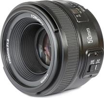 Yongnuo YN50 mm Nikon objektyvas, skirtas DSLR fotoaparatams (58 mm f/1.8 Af/Mf) - Juodas