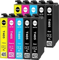 Yowell 10 x 405XL spausdintuvo kasetės, suderinamos su Epson 405 405xl daugiapakuote, skirta Workforce Pro WF-3820DWF WF-3825DWF WF-4820DWF WF-4825DWF WF-4830DTWF WF-7830DTWF WF-7835DTWF WF-7840DTWF