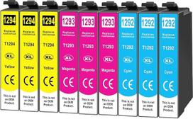 Yowell 9X T1292 T1293 T1294 Suderinamas su Epson T1295 Cyan Magenta Yellow, skirtas Stylus SX435W SX235W SX525WD Stylus Office BX535WD BX525WD BX305FW
