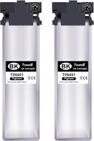 Yowell T9451 juodos spalvos spausdintuvo kasetės, suderinamos su Epson T9451 EP64534, skirtos Epson Workforce Pro WF-C5710DWF WF-C5790DWF WF-C5210DW WF-C5290DW WF-C5710 WF-C5790 WF-C5210 (2 juodos spalvos)