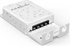 YuanLey 4 prievadų lauko PoE ilgintuvas 1 įėjimas ir 3 išėjimai, IEEE 802.3af/at Mini, 4 kanalų PoE kartotuvas, IP66 atsparus vandeniui, Vlan, 250 m ilgio (iš viso 350 m), montavimas ant sienos, pralaidus POE stiprintuvas, Plug and Play