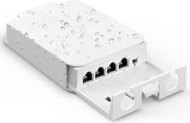 YuanLey 4 prievadų lauko PoE ilgintuvas 1 įėjimas ir 3 išėjimai, IEEE 802.3af/at Mini, 4 kanalų PoE kartotuvas, IP66 atsparus vandeniui, Vlan, 250 m ilgio (iš viso 350 m), montavimas ant sienos, pralaidus POE stiprintuvas, Plug and Play