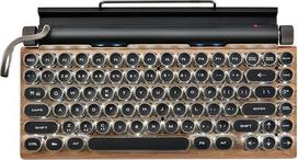 Yunseity Retro rašomosios mašinėlės klaviatūra, 83 klavišai Punk apvalūs klavišai Mechaninė žaidimų klaviatūra Bluetooth QWERTY klaviatūra kompiuterio planšetiniam kompiuteriui IOS Android telefonams
