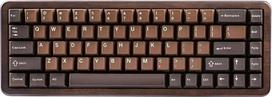YUNZII WOOD68 mechaninė klaviatūra, 65% išdėstymo medinė žaidimų klaviatūra, BT/2.4G/USB-C, RGB, tvirtinama prie dėklo, QWERTY, karšto keitimo klaviatūra su PBT dažiklių dangteliais "Mac" ir "Win" kompiuteriams (medinė, "Candy Switch")