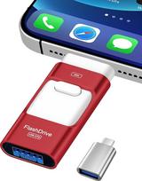 ZARMST 128GB USB atmintinė telefonui, "4-in-1" atmintinė telefonui / planšetiniam kompiuteriui / "Android" išmaniajam telefonui / asmeniniam kompiuteriui, USB 3.0 atmintinė greitam duomenų perdavimui, išorinė universali nuotraukų atmintinė, "Flash" atmin
