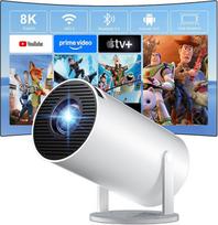 ZDSSY projektorius, mini vaizdo kamera 4K, 1080P projektorius su WiFi 6 ir BT 5.2, automatinio nustatymo / keystono funkcija, integruotos programėlės, skirtas Android/iPhone/PC/Mac/Switch/PS5-Weiß