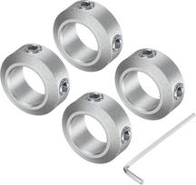 žemėlapio žemėlapio varžto koto apykaklė 12 mm kotui, 4 tvirtinimo apykaklės 20 mm OD, 8 mm storio, aliuminio lydinio tvirtinimo apykaklė su M5 varžtais ir veržliarakčiu