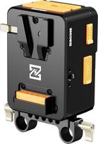 ZGCINE VM-HS1 "Hot-Swap V-Mount" akumuliatoriaus plokštė su įmontuotu 50Wh akumuliatoriumi, dvigubu USB-C PD 65W greituoju įkrovimu, 8 maitinimo prievadų išvestimi, 0,96 colio IPS ekranu, skirta fotoaparatams ir priedams (oranžinė)