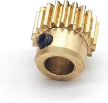 Žiedas, Ritzel, motorinis žiedas, 0,6 m Messing-Zylinderrad mit Schritt 3 mm bis Innenloch, Modul, 24 Zähne, 25, gerade, mechaninis Stirnradwellen-Hardware(25T 3.17mm bore)