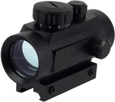 Zielfernrohr Optik Rot/Grün Punktvisier 2MOA 1x30mm Taktisches Leuchtzielfernrohr mit integrierter Picatinny 20mm Schienenmontage