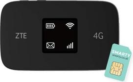 ZTE MF971RS LTE CAT6/4G pigus, itin greitas nešiojamasis mobilusis "Wi-Fi" prieigos taškas, atrakintas kelioninis "Wi-Fi", 300Mbps, 2000 mAh akumuliatorius, dviejų dažnių juosta, 2 metų garantija - juodas