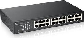 Zyxel 24 prievadų tinklo komutatorius | Nevaldomas Gigabit Ethernet skirstytuvas | 24x GbE prievadai | Be ventiliatoriaus | Auto MDI/MDI-X palaikymas | Sieninis ir stovo montavimo rinkinys | GS1100-24E