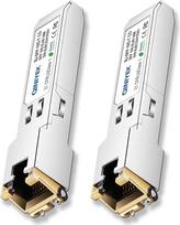 [2 pakuotės] 1.25/2.5/5/10G SFP+ į RJ45 siųstuvą, varinis SFP+ modulis, Cat.6a/7, iki 30 m, skirtas "Cisco SFP-10G-T-S", "MikroTik S+RJ10", "Ubiquiti UF-RJ45-10G", "Netgear AXM765", "Netgear