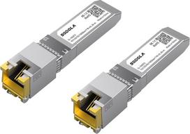[2 pakuotės] 10GBase-T RJ45 SFP+ modulis, SFP į RJ45, 10G SFP varinis siųstuvas, suderinamas su "Ubiquiti UniFi", "TP-Link", "Mikrotik" ir kitais atvirais komutatoriais, prijungiamas "Hot Plug", "Plug and Play", iki 30