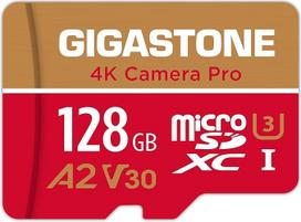 [5 metų nemokamas duomenų atkūrimas] GIGASTONE 128GB Micro SD atminties kortelė, 4K kamera Pro, iki 100/50MB/s, skirta "Gopro" insta360 DJI, A2 V30