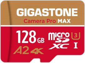 [5 metų nemokamas duomenų atkūrimas] GIGASTONE 128GB Micro SD kortelė, "Camera Pro Max", iki 120/80MB/s, MicroSDXC atminties kortelė DJI, "Gopro", "Insta360", "Dashcam", 4K vaizdo įrašas, UHS-I A2 V30
