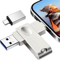[Be programos] "Nanopell" USB atmintinė 128GB, USB atmintinė "iPhone" atmintinė nuotraukoms ir duomenims. "Memory Stick iPhone" metalinis vandeniui atsparus korpusas, "Photostick Omni iPhone" i0S/Android/Pad/PC.