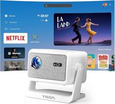 [Netflix licencija] VISSPL mini projektorius su "WiFi" ir "Bluetooth", nešiojamasis 1080P projektorius lauke, namų kino filmų projektorius, suderinamas su telefonu / langais / TV Stick / HDMI / USB