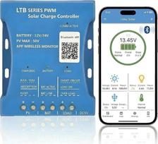 【30A "Bluetooth" saulės įkroviklio valdiklis】30A saulės valdiklis PV Max 50V 12V/24V saulės valdiklis PWM švino rūgšties LiFePO4 ličio baterijoms