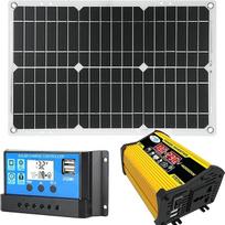 【Komplektas Solarstrom-Kit】18W panelė, 12V Wechselrichter, 30A Laderegler, wasserdichte Solaranlage für Wohnmobile und Camping (einzigartige Farbe)
