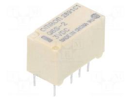 Relay: electromagnetic | Ucoil: 3VDC | DPDT | Icontacts max: 2A | G6S