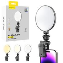 Blavec Selfie Ring lempa Aura Mini LED P-60 spaustukė (LPP60-KLB) juoda