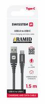 Swissten ARAMID REINFORCED Data Cable USB / USB-C / 1.5m / 60w