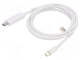 Cable | HDMI plug,mini DisplayPort plug | 2m | white