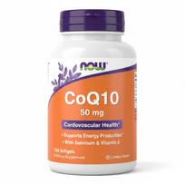 NOW FOODS kofermentas Q10 50 mg su vitaminu E + selenu - 100 kaps.