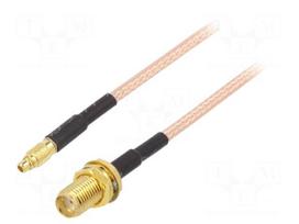 Cable | 0.5m | MMCX male,SMA female | shielded | PTFE | straight | 50Ω