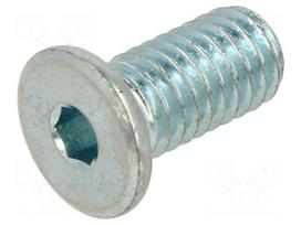 Screw | M6x12 | 1 | Head: cheese head | hex key | HEX 3mm | steel | zinc