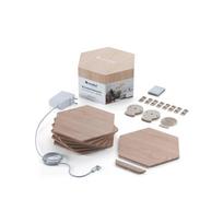 Nanoleaf | Elements Wood Look Hexagons Starter Kit (7 panels) | Cool White + Warm White