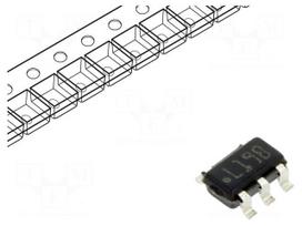 IC: voltage regulator | LDO,fixed | 3.3V | 50mA | SOT23-5 | SMD | ±3.5%