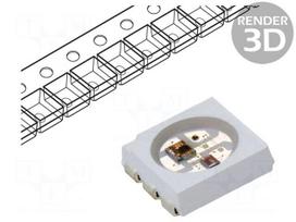 LED | RGB | SMD | PLCC6 | 112.5÷224mcd,224÷450mcd,560÷1125mcd | 110°