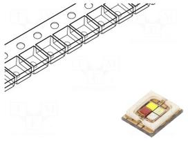 Power LED | red,blue,green,green (PC green) | quadcolour,EMITER