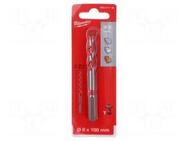 Drill bit | for concrete,impact | Ø: 8mm | L: 100mm