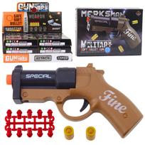 Žaidimų zona | PC | Konsolės | Priedai // Žaislai ir žaidimai vaikams // Mini Pistolet Broń Na Naboje I Łuski Czarno-Brązowy 13,5 cm