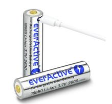 Akumulators 18650 3.7V litija 2600 mAh korpusā lādējams mikroUSB-B iep.1gb. kastītē ar vadu