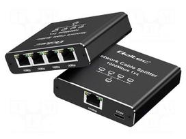 Switch Ethernet | RJ45 socket x5,USB C socket | PnP | black | 100m