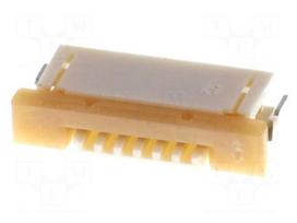 Connector: FFC/FPC | SMT | 50V | 500mA | Easy-On | PIN: 6 | Mat: polyamide