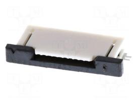 Connector: FFC/FPC | tinned | SMT | 500mA | 50V | Slider | PIN: 10 | 0.5mm