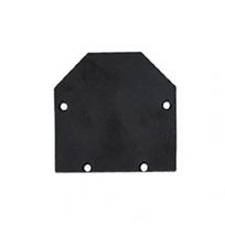 End caps for magnetic track for stretch ceilings
