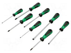 Screwdriver: universal-set | Phillips,slot | 8pcs.