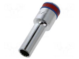 Socket: 12-angles | socket spanner | 7/16" | 1/2" | 77mm | long
