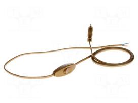 Cable | 2x0.75mm2 | CEE 7/16 (C) plug,cables | PVC | 1.5m | golden | 16A
