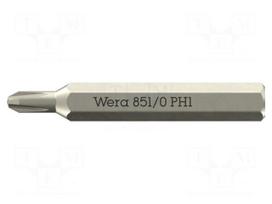 Screwdriver bit | Phillips Recess® | PH1 | 851/0 Micro
