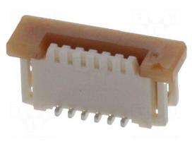 Connector: FFC/FPC | SMT | 125V | 1A | Easy-On | PIN: 6 | Mat: polyamide