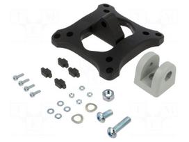 Holder: wall mounting | monitor,TV | for profiles | 75x75mm | plastic