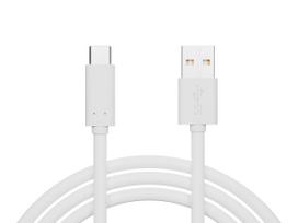 Planšetdatori ir planšetinių kompiuterių priedai // USB Kabeliai // 66-178# Przyłącze usb 3.0 a - usb-c 2m białe zawieszka